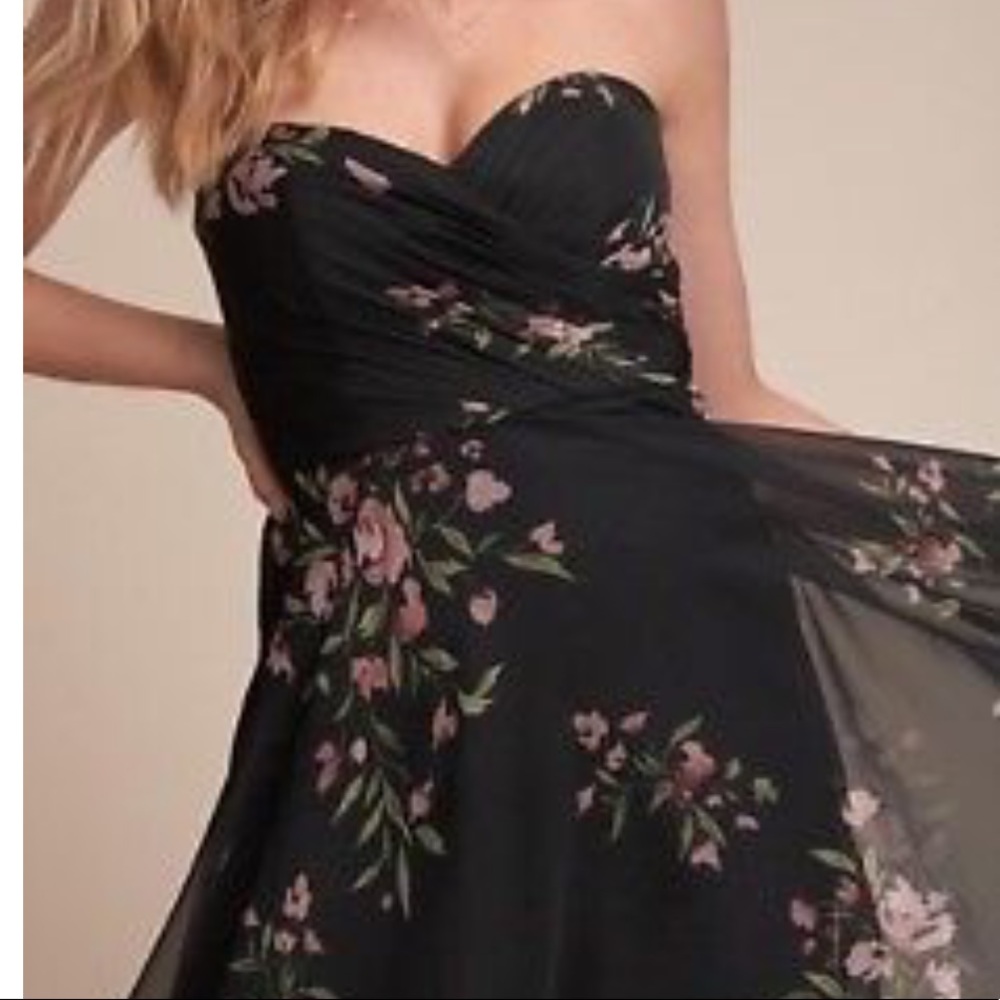 Jenny Yoo BHLDN Dress, Adeline, Black Floral, Sz.8
